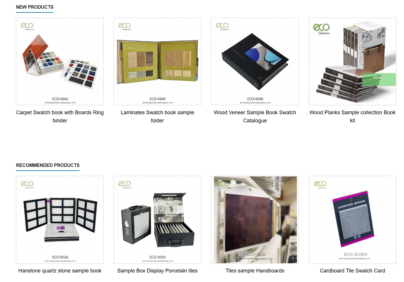 sample book sample box sample boards