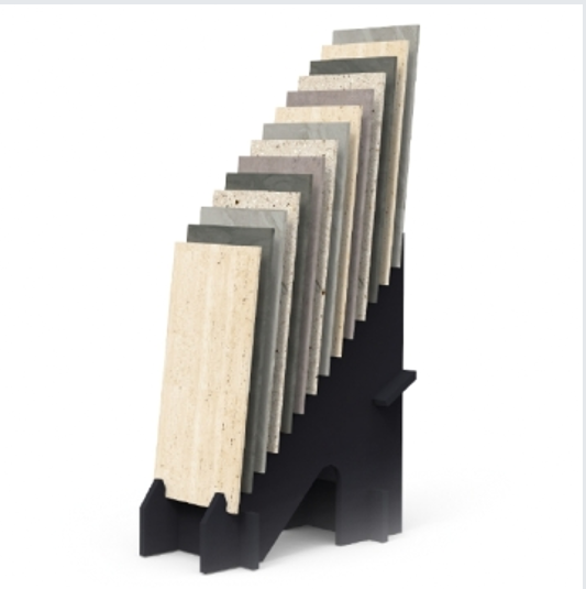 tile showroom waterfall display rack 