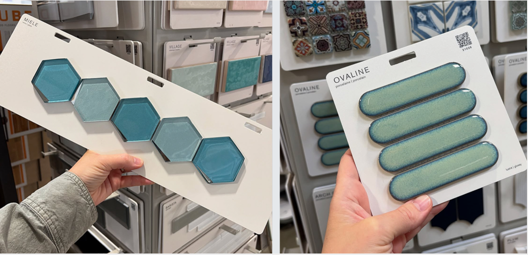 glass tile swatch card pvc boards supplier
