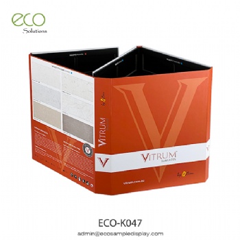 Cardboard quartz surface sample display book