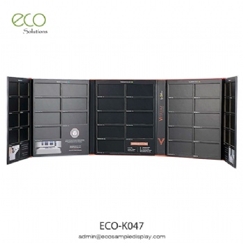 Cardboard quartz surface sample display book