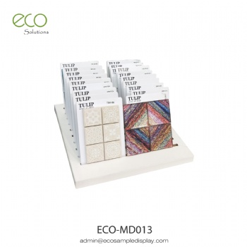 Wood display stand showcase mosaic samples