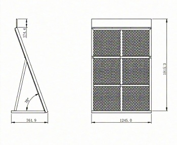 Paver stone display rack shelf outdoor use
