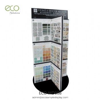 Rotating Spinning display rack for mosaics tiles