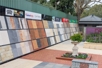 Paving stone display rack