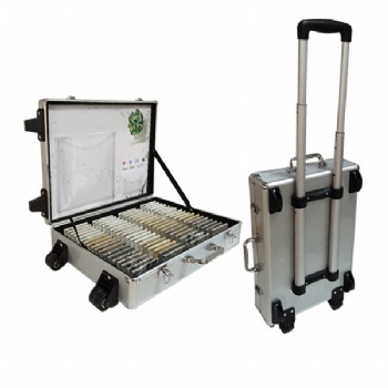 quartz stone sample display suitcase