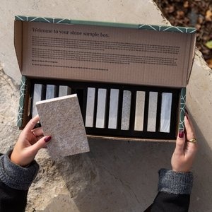 Paving stone display box curraged box